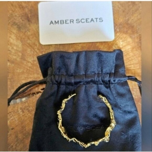 Amber Sceats Emery Cuff Bracelet – 24k Gold Plated Adjustable Made in Italy NWT - Picture 5 of 16